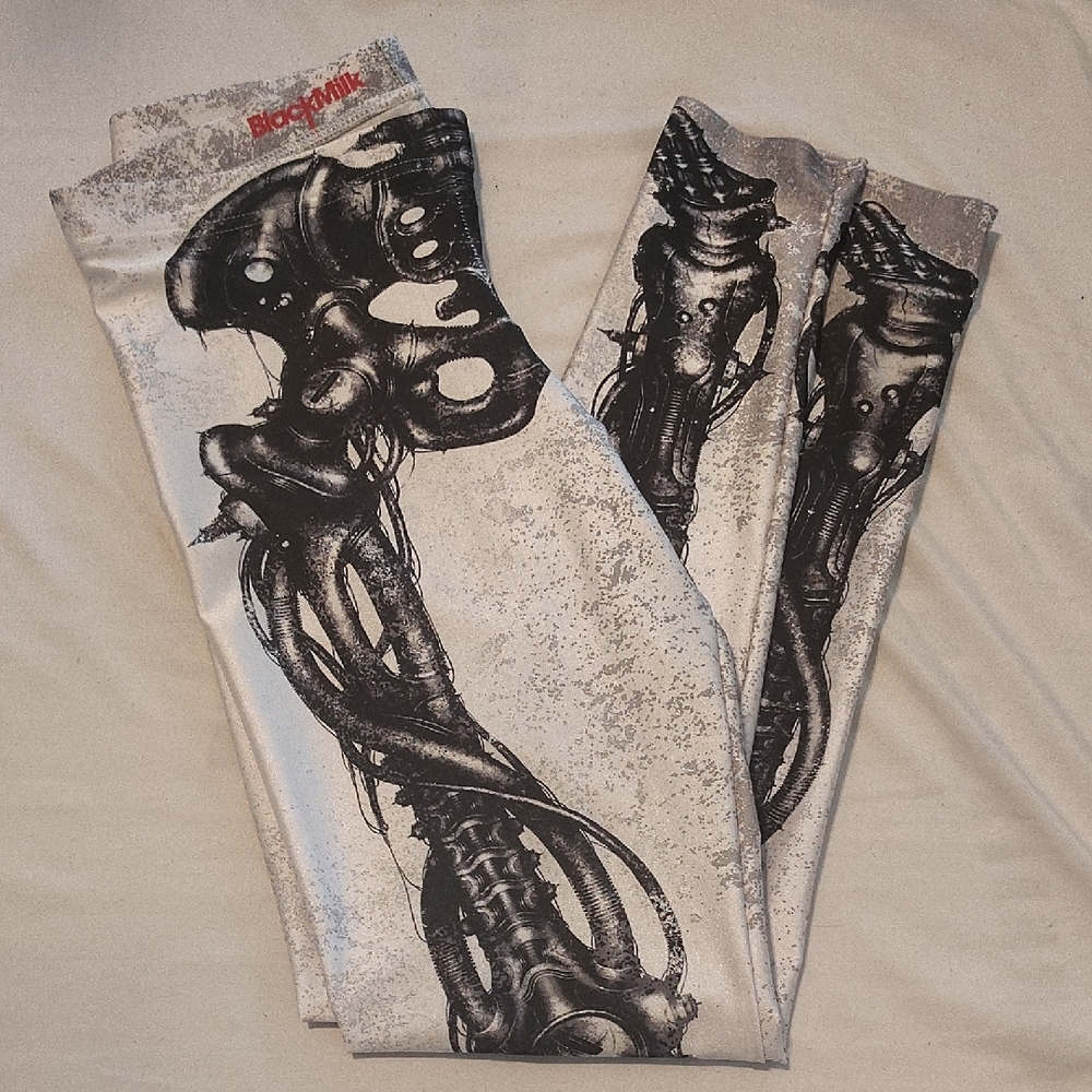 Blackmilk Mechanical Bones White Leggings